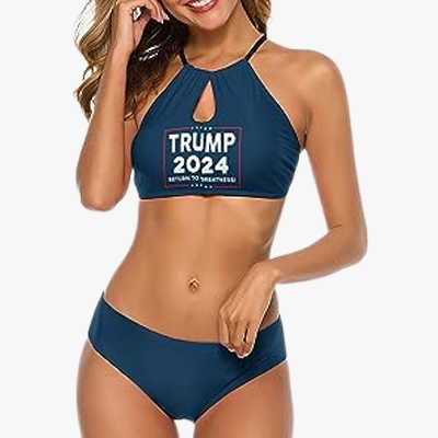 Ivanka Trump Blue Bikini