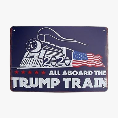 Trump Train Metal Wallpaper